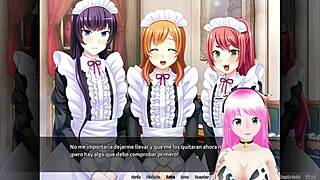 I played the otoko orgy at maid boy manor in Spanish