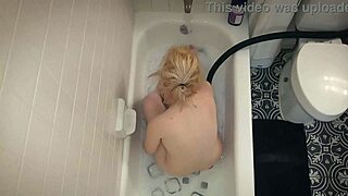 annie archer pawg takes a hot shower bathing her hairless cunt ass pussy and big tits