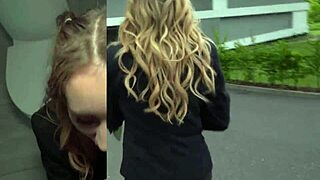 hotel worker bangs fat cock in public washroom pov