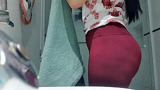 Rubbed my pussy in shower—damn hot!