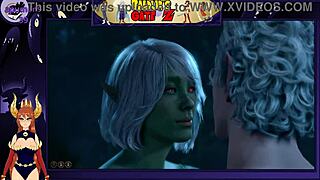 Astorian interacts with a female namekian in anime style