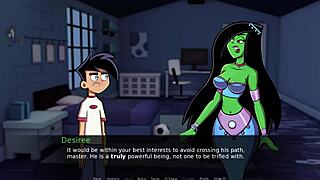 Danny Phantom's Amity Park Adventure: Green Handjob Fun