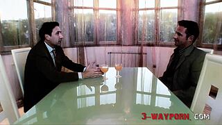 Two Hot Latex Sluts Dominate Guys in Wild BDSM 3some Action