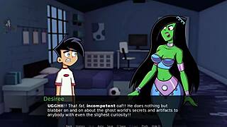 Danny Phantom's Amity Park Adventure: Green Handjob Fun