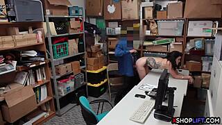 skinny teen trades pussy for freedom in shop