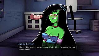 Danny Phantom's Amity Park Adventure: Green Handjob Fun