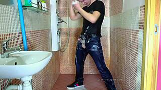 Gay Jeans Shower Fetish Dick Scene