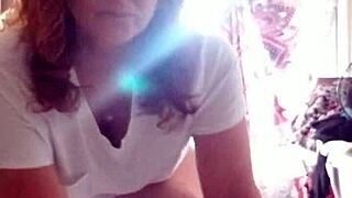 She carefully applies lotion to her sexy skin, revealing mature charm in every nude detail over time.