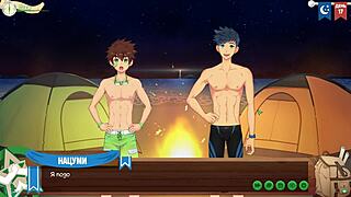 Game friends camp night swimming