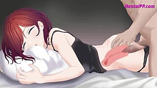 3D animated redhead gets a rough analingus and doggystyle sex