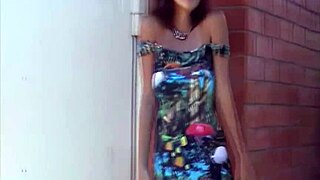 18-year-old Tamara strips topless to drive you wild outdoors