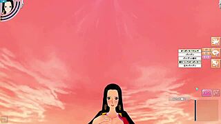 Boa Hancock in male POV 3D hentai from One Piece anime game Koikatsu