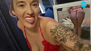 hot mum films herself slipping into sexy underwear for fun