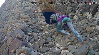 Wow! Tattooed Girl with Pierced Pussy Gets Anal Fucked Outdoors!