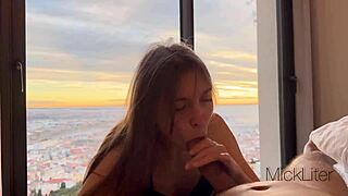 Point of view video of girlfriend who sucked at the first request