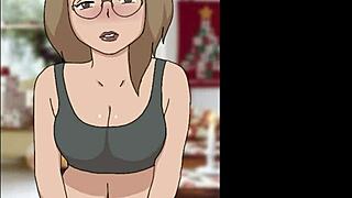 cartoon anime hentai christmas visitor brings festive cheer