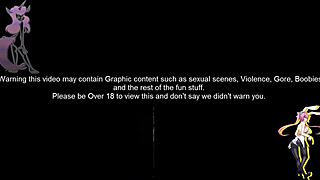 In this Star Wars cosplay, the orange trainer moans during bdsm orgasm