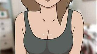 cartoon anime hentai christmas visitor brings festive cheer