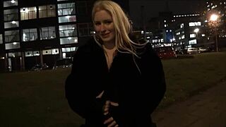 i saw this blonde babe flashin her tits downtown