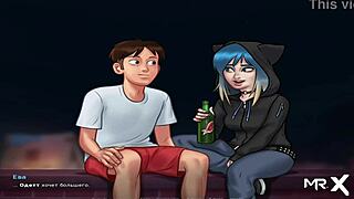 Hey, caught peeping naked folks through binoculars in SummertimeSaga E1 78