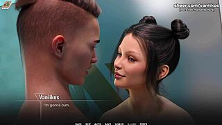 Hell Yeah! Busty Babe's Public Handjob in Animated Hentai!