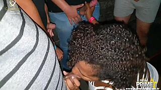 brazilian bbw nana diaba enjoys group fun in party cabin