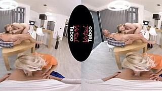 Gorgeous Blonde With Tanned Body Teases Herself Playfully