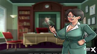 Summertimesaga chubby girl masturbates to creampie in headphones