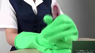 Intense Asian Handjob With Latex Gloves In Japanese Fetish Scene