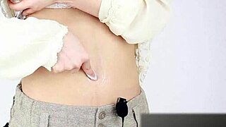 Asian navel sound fetish gets intense with japanese touches 😍