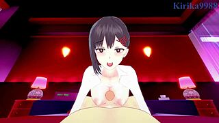 kobeni and makima get wild in chainsaw man hentai action