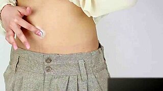 Asian navel sound fetish gets intense with japanese touches 😍