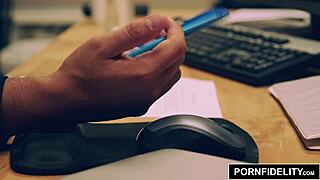 Bridgette B interrogates hard cock in stockings