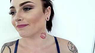 chloe carter petite with small tits and waist takes huge cock pov blowjob deepthroat facefuck and swallows cum wow