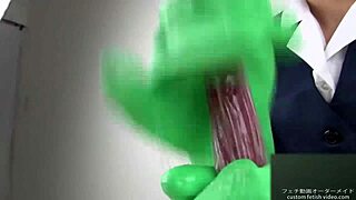 Intense Asian Handjob With Latex Gloves In Japanese Fetish Scene
