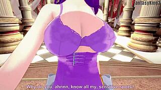 scathach-skadi on the throne in a free pov fantasy scene from type-moon