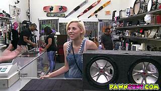 Does blonde with small tits crave monster cock?