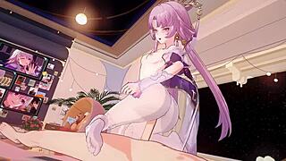 watch me ride in cowgirl dominance, giving handjob and squirting all over the place