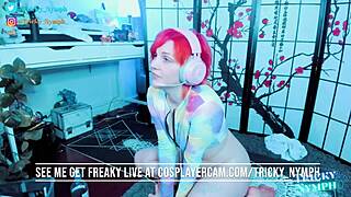 wanna watch this alternate girl play with herself on webcam?