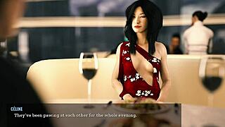 Seductive footjob under the table in a bustling restaurant from Tales from the Unending Void