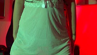 Horny bride Laura spanking her ass like a milf 😈