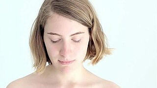 watch this young babe blow and pop her first balloon while giving a blowjob