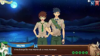 Game Friends Camp Episode 28 - We Wanted To Relax With Natsumi Russian Voice Acting