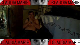 Curvy woman and gay friend get intimate at parents' house