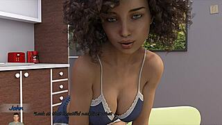 Katia's big boobs make John stare during training!