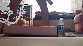 Kazakh couple shares intimate home video for fun.