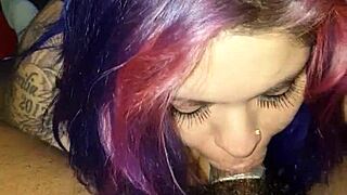 latina sucks and licks cock sloppy