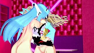 I watch intense lesbian play with big tits