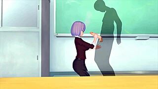 Female teacher finds energy in 3d hentai fun.