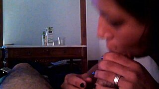 Argentinian girl from flores gives sloppy blowjob.